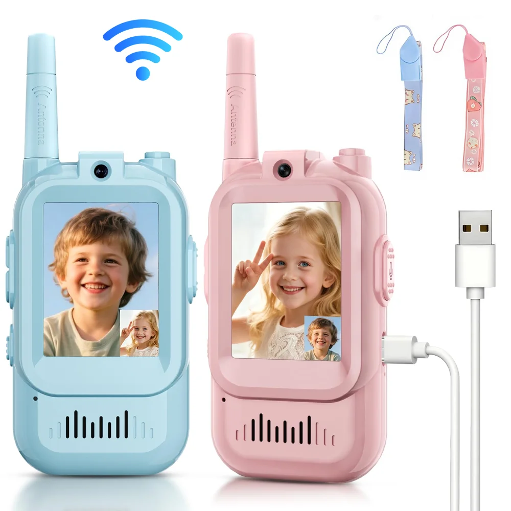 Outdoor Camping Toys - 2PCS Video Walkie Talkies for Kids