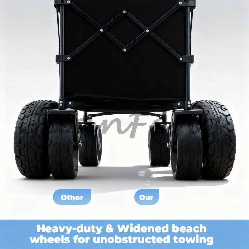 Outdoor Camping Vehicle Wagon - Versatile Folding Station Wagon with Bouncy