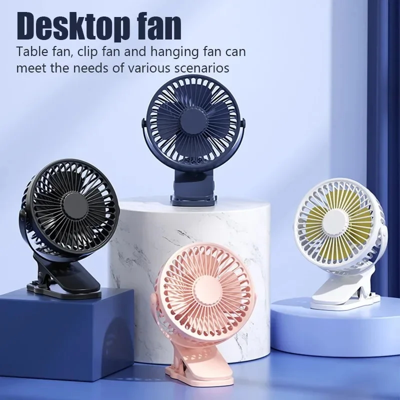 Outdoor Camping Ventilator - 720°Rotatable Clip Fan Portable Mini Cooler