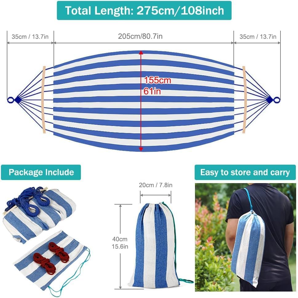 Portable Camping Hammock Blue  - Camping Hammock review and price