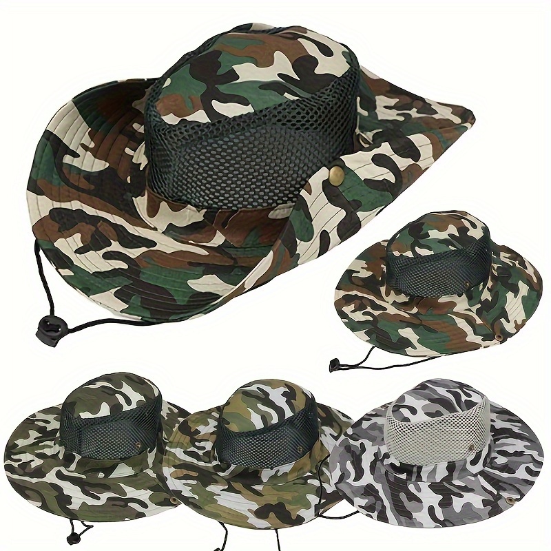 Men Camo Sun Protection Boonie - Outdoor Camping Ventilator review and price