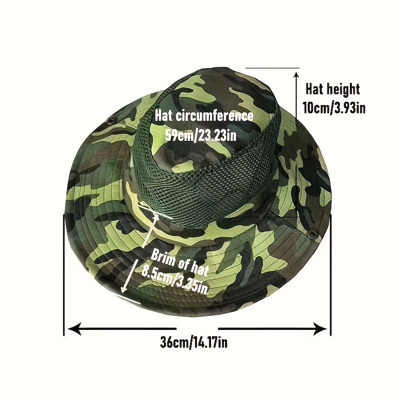 Men Camo Sun Protection Boonie - Outdoor Camping Ventilator review and price