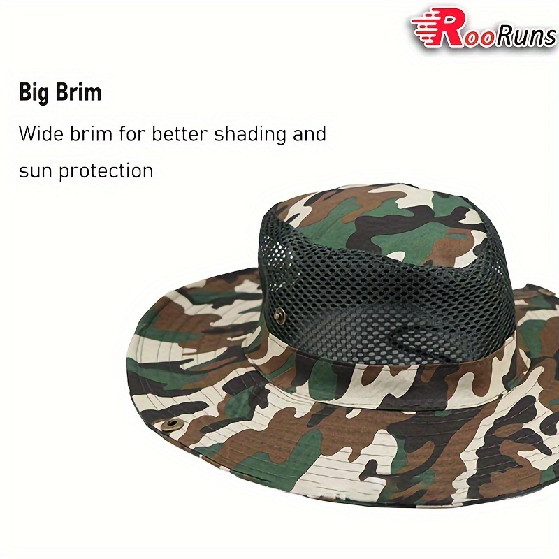 Men Camo Sun Protection Boonie - Outdoor Camping Ventilator review and price