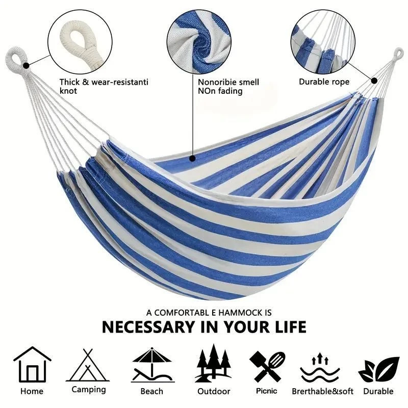 Canvas No Wooden Stick Hammock - Camping Hammock review and price