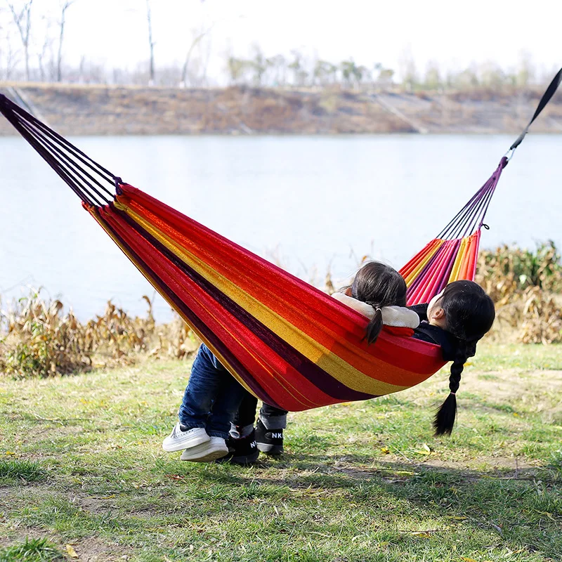Canvas No Wooden Stick Hammock - Camping Hammock review and price