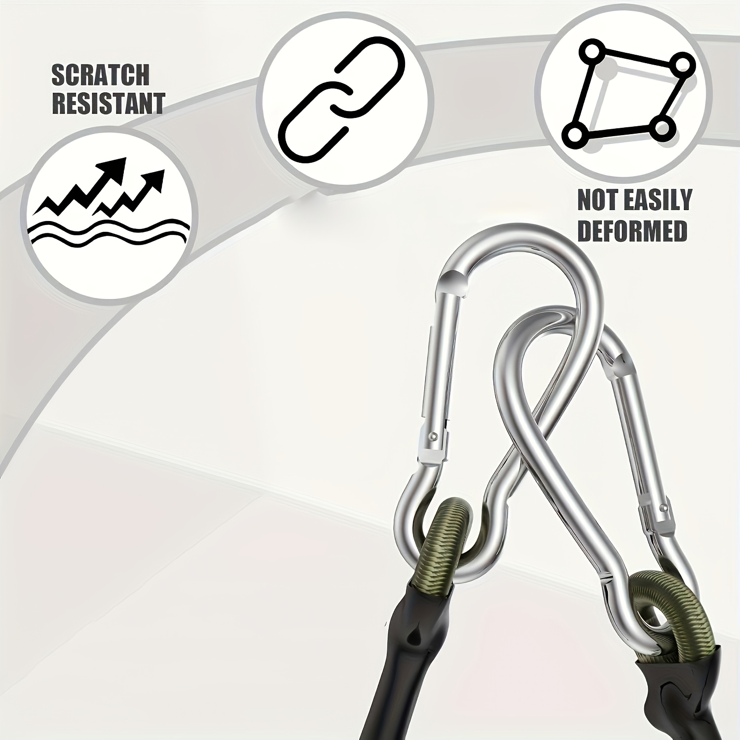 2Pcs Elastic Rope Aluminum Hoo - Outdoor Camping Extension Cord review and price