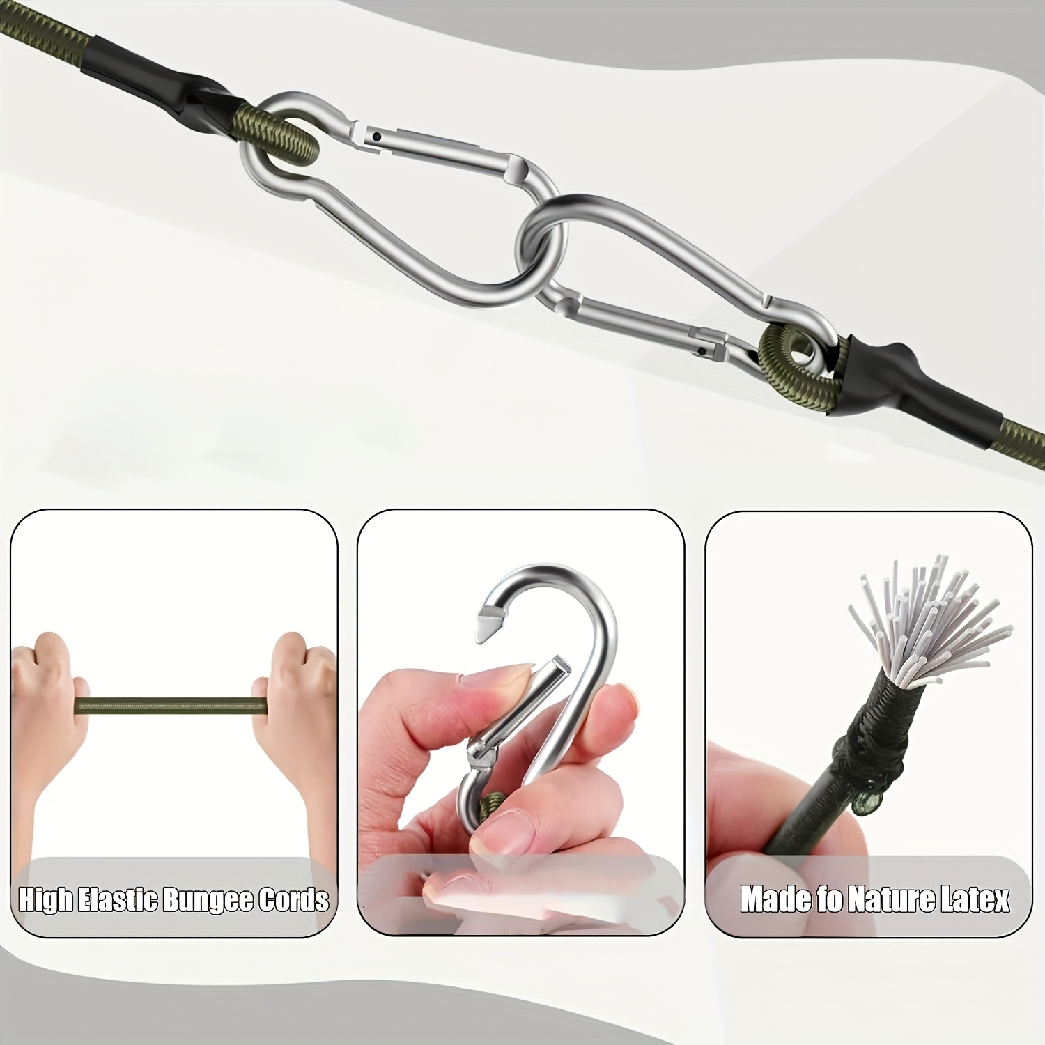 2Pcs Elastic Rope Aluminum Hoo - Outdoor Camping Extension Cord review and price