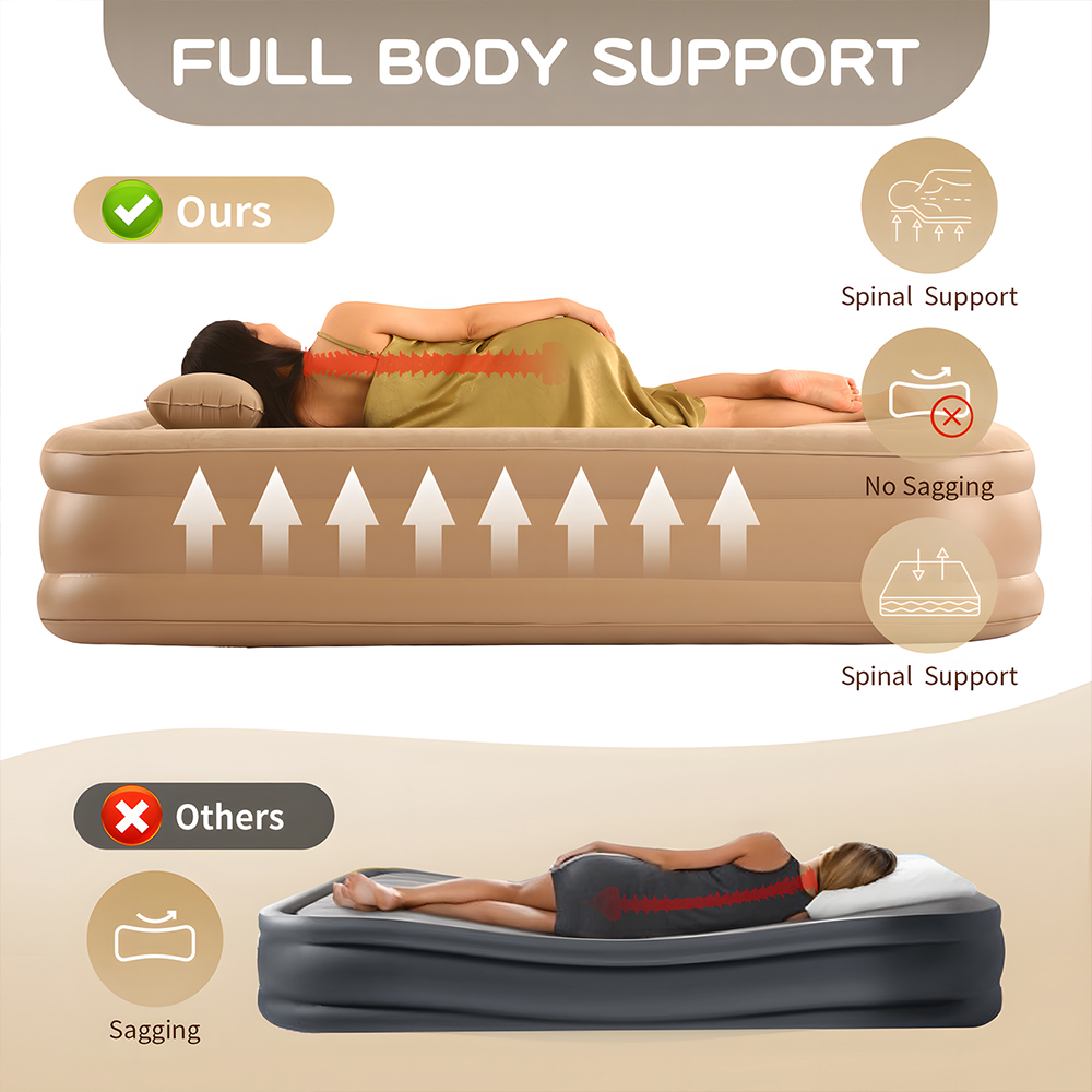 Queen Air Mattress with Built  - Outdoor Camping Mattress review and price