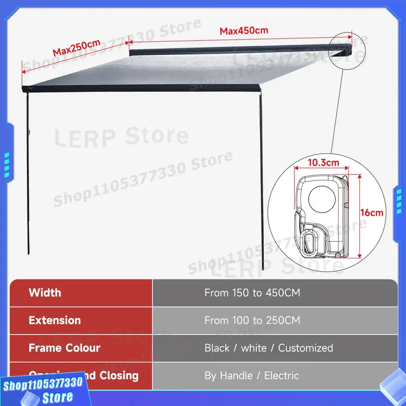 W5500 Manual Control RV Awning - Outdoor Camping Vehicle Wagon review and price