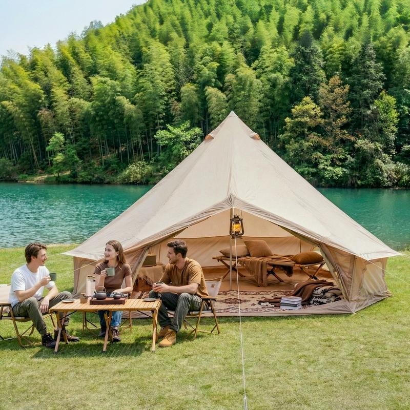 4 Season Bell Tent 16.4FT, Bei - Outdoor Yurt Camping review and price