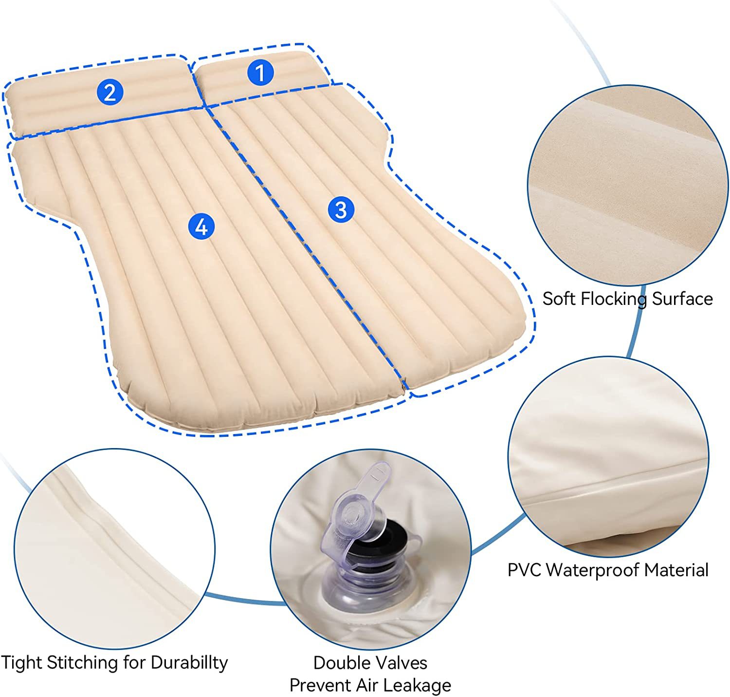 Car Inflatable Bed For Tesla M - Outdoor Camping Mattress review and price