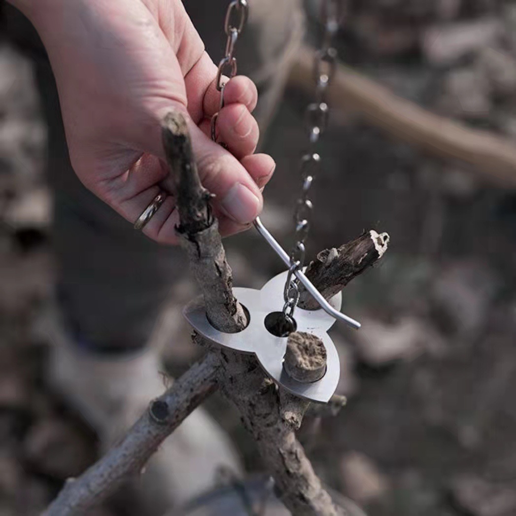 Stainless Steel Camping Tripod - Camp Utensil Set review and price