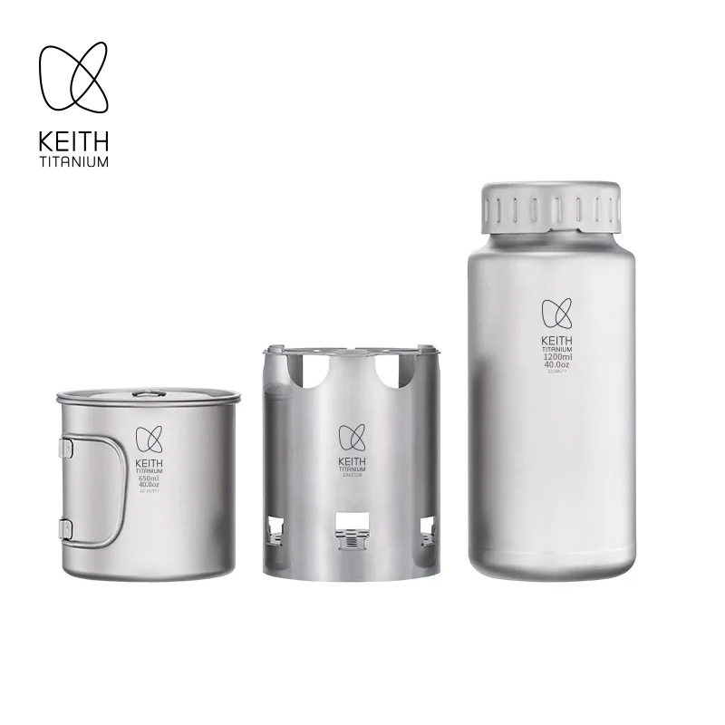 KEITH Pure Titanium Nesting Ca - Camp Utensil Set review and price