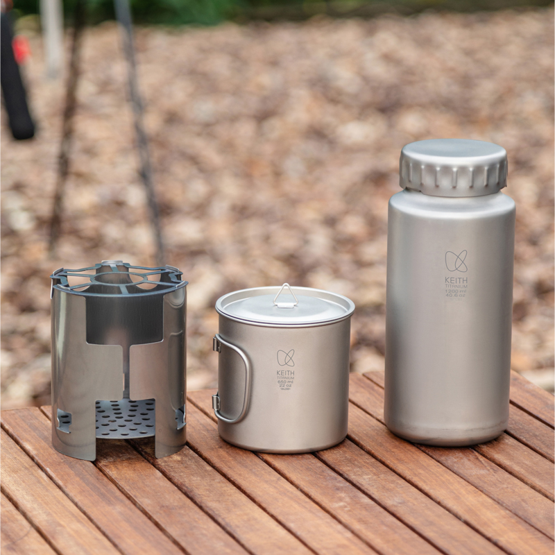 KEITH Pure Titanium Nesting Ca - Camp Utensil Set review and price